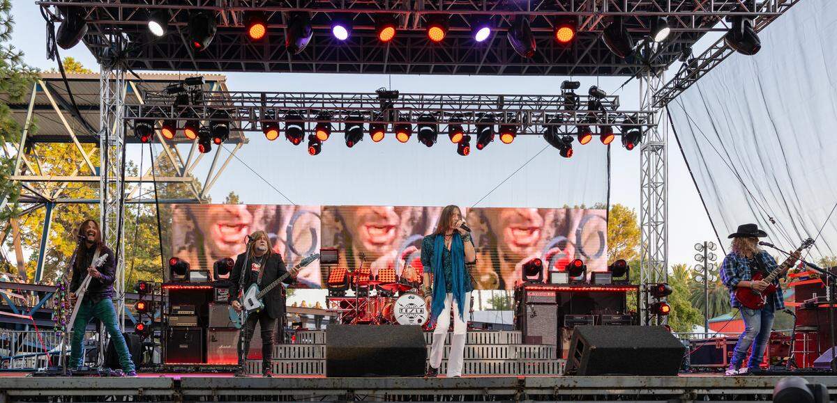 Tesla performs at the California State Fair at Cal Expo on Friday.