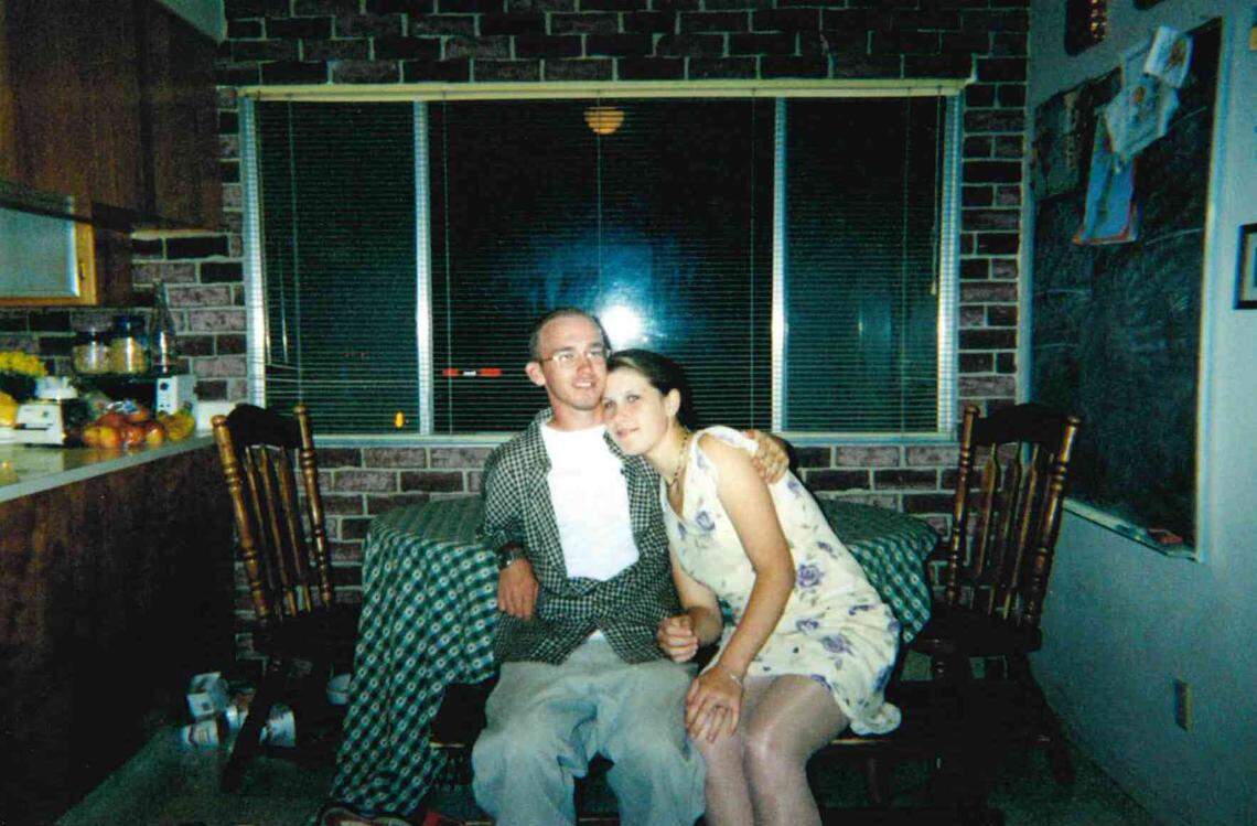 Aaron and Sara Easton at the Matthews’ family home.