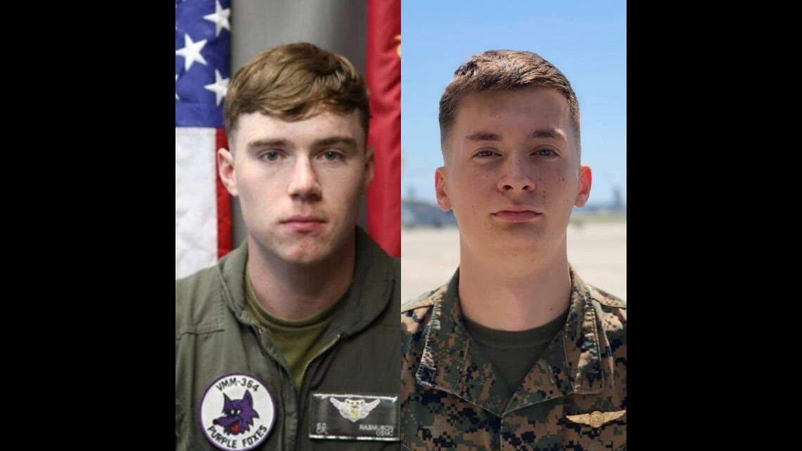 This photo shows Cpl. Seth D. Rasmuson (left) and Lance Cpl. Evan A. Strickland (right).