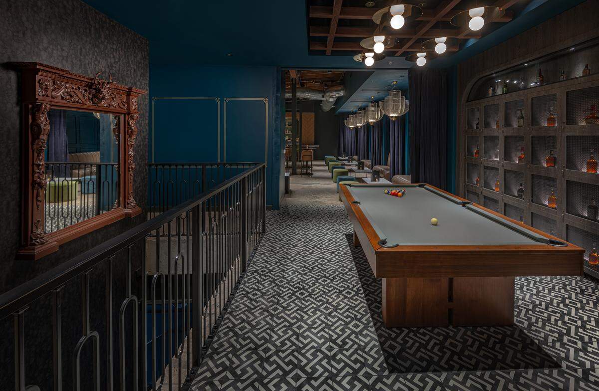 Good Luck Lounge inside Ace of Spades has emerald green walls, cerulean velvet stools and no shortage of gambling-inspired decor.