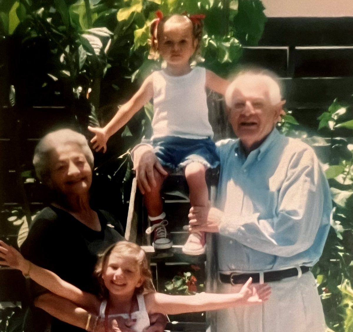 Clockwise from top: The author’s sister, Maddie Haddad, the author’s grandfather, Sabah Al-Hadad, the author and the author’s grandmother, Samira Atiya Al-Hadad.