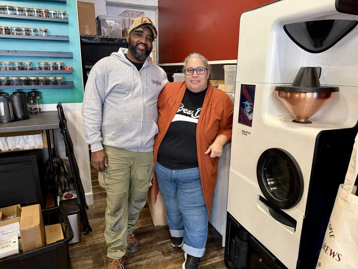 Pittador Brews uses a Bellwether Coffee roaster to roast the beans for their Old Sacramento cafe at 1005 2nd St. The cafe opened in November 2025.