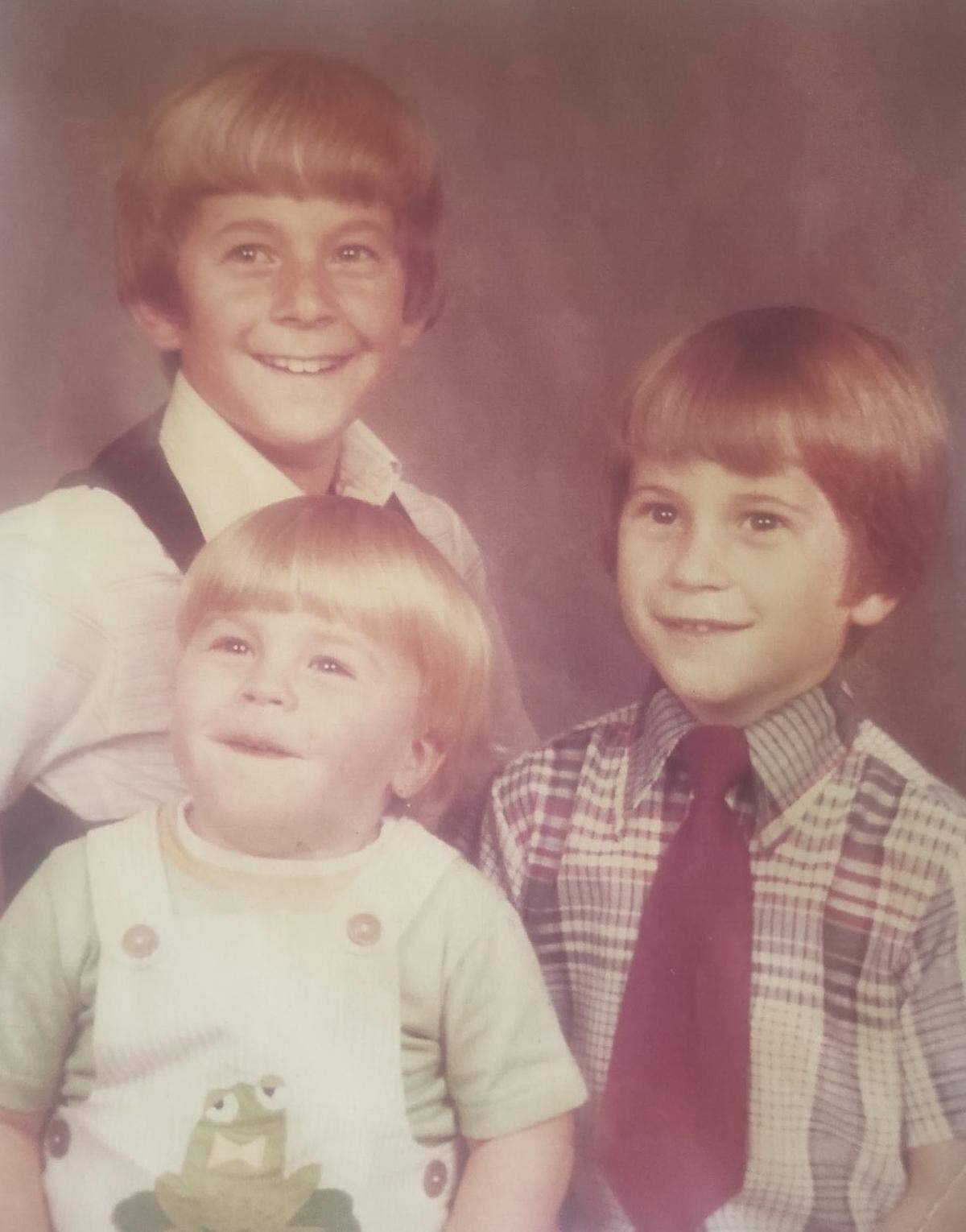 From left to right: Cousin, David; brother, Jason; and Vern Miroth.