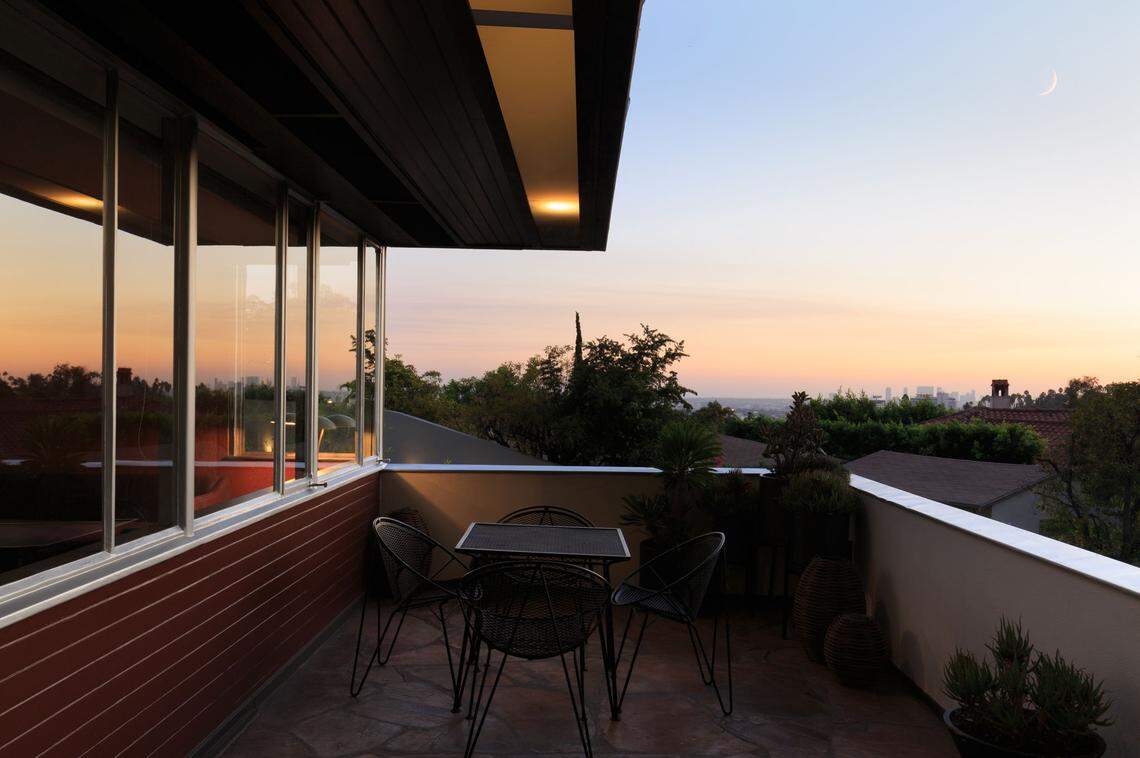 The two-bedroom home in Los Angeles is ideal for catching California sunsets.
