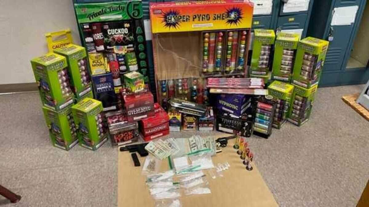 A suspect was arrested as Independence Day 2023 neared in connection with possession of over 100 pounds of illegal fireworks, two unregistered firearms and narcotics, the Sacramento Police Department announced on June 28, 2023. Police said the arrest was part of a partnership with the Sacramento Fire Department to address illegal fireworks.