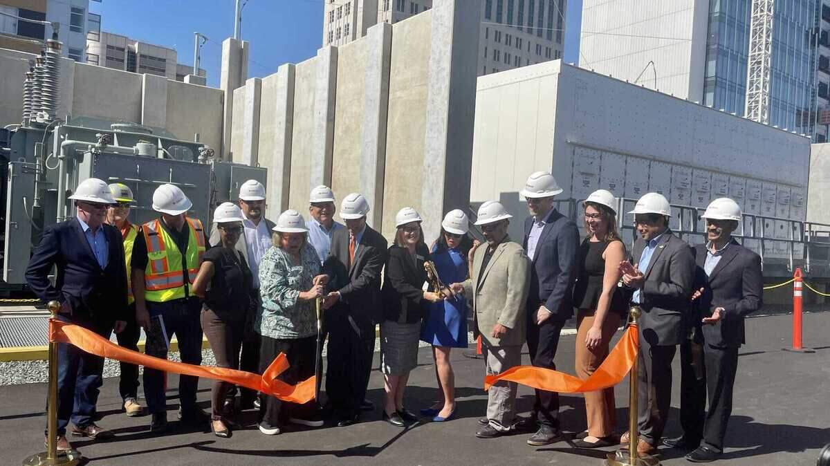 Representatives from the county, as well as SMUD’s Board of Directors, participate in Station G’s ribbon-cutting ceremony on Thursday, Aug. 24, 2023. The SMUD board needs some new transparency policies to stay on top of projects such as the controversial Coyote Creek solar farm. 
