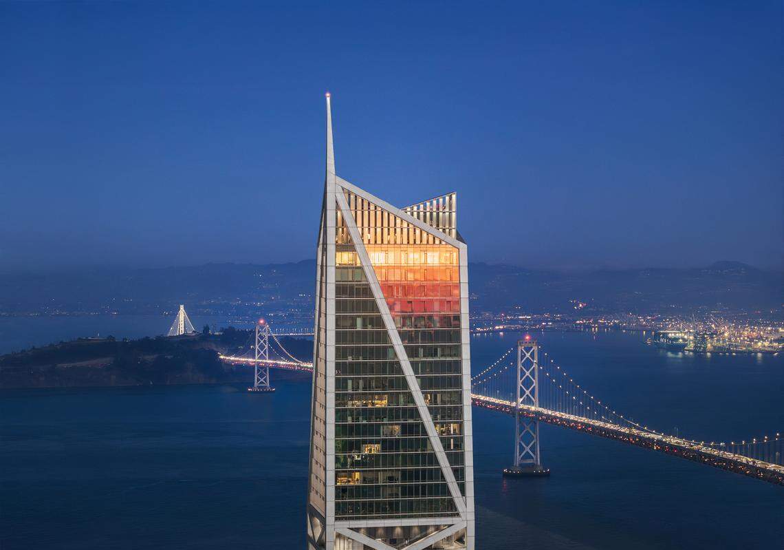 The Grand Penthouse in the tower at 181 Fremont St. in San Francisco is on the market for $35 million.