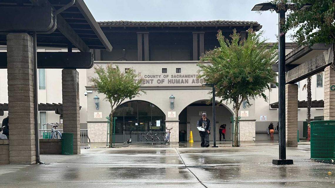 The Sacramento County Department of Human Assistance building on 28th Street is shown in midtown Sacramento on Thursday, Oct. 2, 2025. County officials said the office would close next year due to federal funding cuts. The office's 207 employees will be reassigned to other locations.