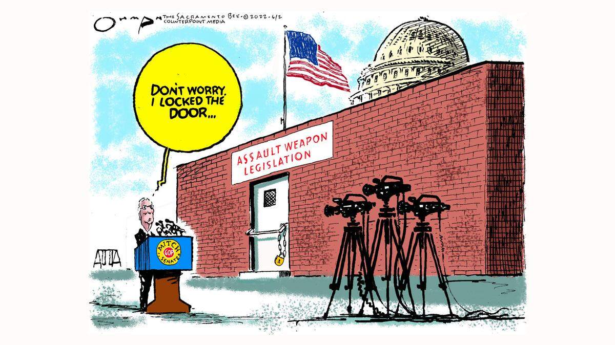 Jack Ohman: Blocking the schoolhouse door ...
