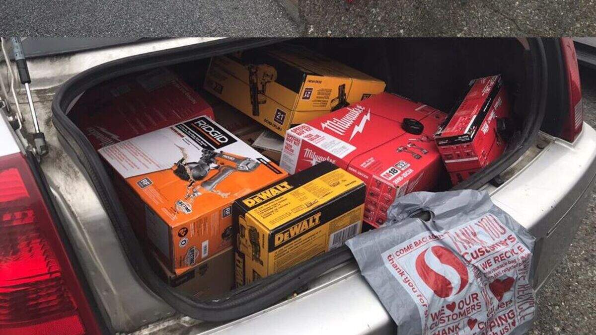 More than $3,000 worth of power tools was stolen from a Home Depot in Auburn on Sunday. 
