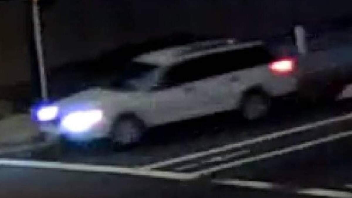 Roseville Police are searching for the vehicle pictured after it struck a 60-year-old man in Roseville Friday night, leaving him with life-threatening injuries. It is described as a white early 2000s Subaru Legacy or something similar.