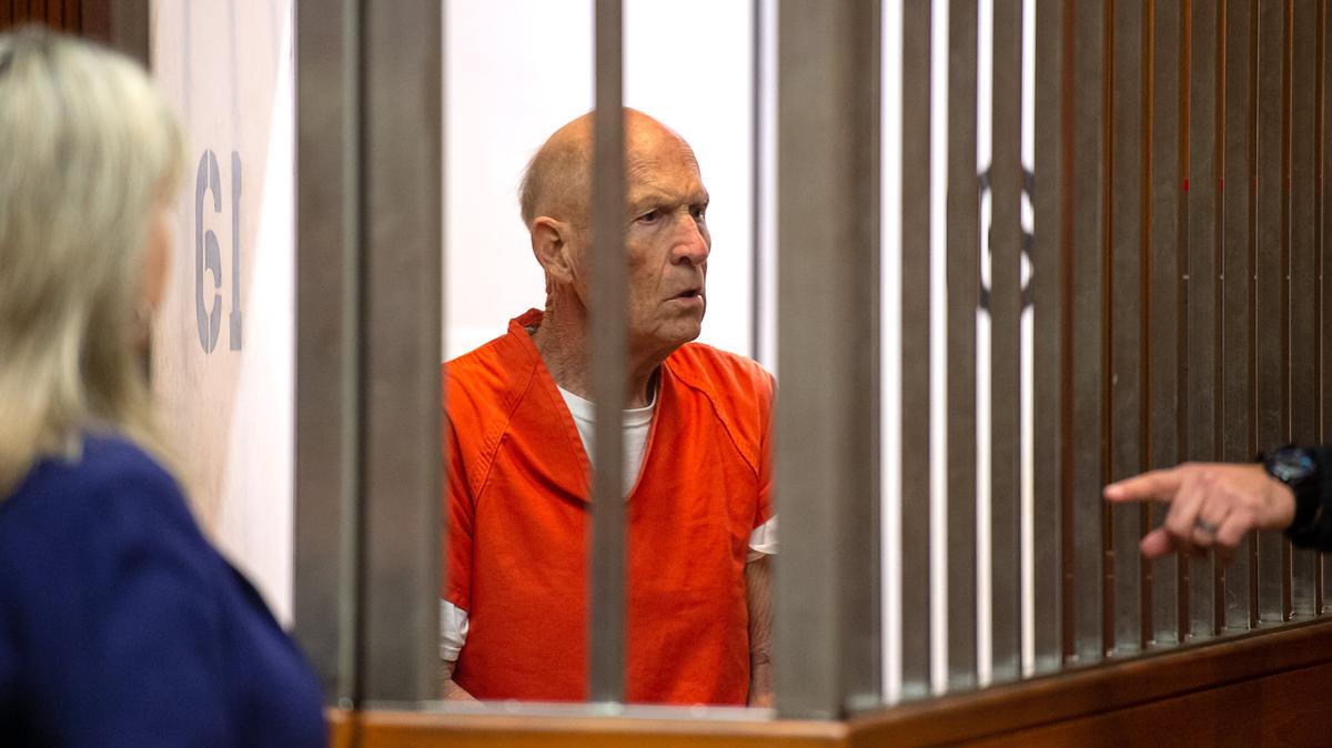 East Area Rapist suspect Joseph James DeAngelo enters the courtroom during his hearing on Thursday, December 6, 2018 in Sacramento.