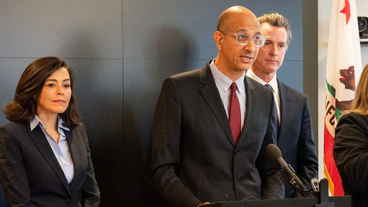 Dr. Mark Ghaly speaks during a COVID-19 news conference on Feb. 27, 2020, in Sacramento, while serving as secretary of the California Health and Human Services Agency. Ghaly will co-chair a new 29-member commission tasked with developing a long-term roadmap for Medi-Cal as California braces for possible federal funding cuts and budget pressures.