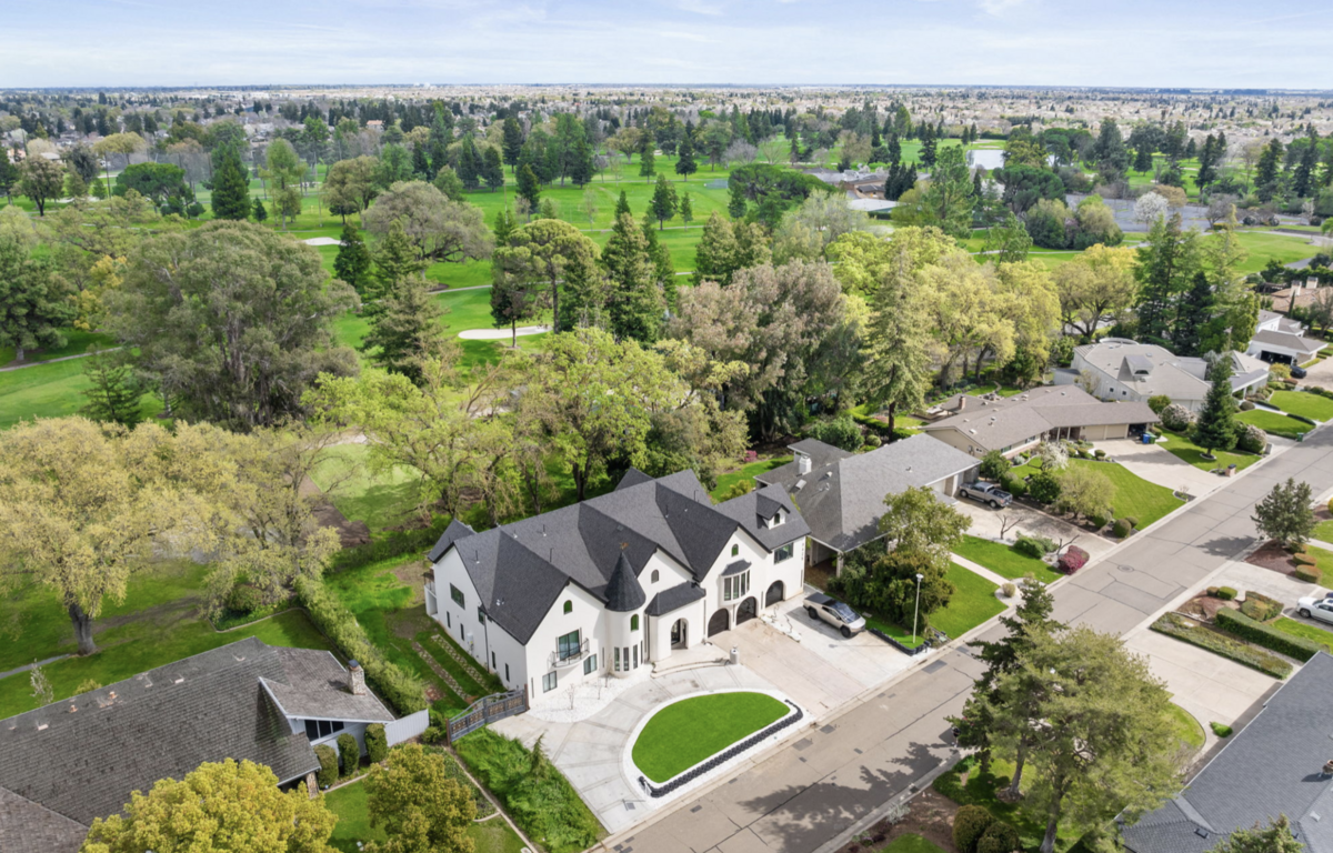 The 6,000-square-foot, six-bedroom home on South Wales Way in Elk Grove, California, backs up to a golf course.