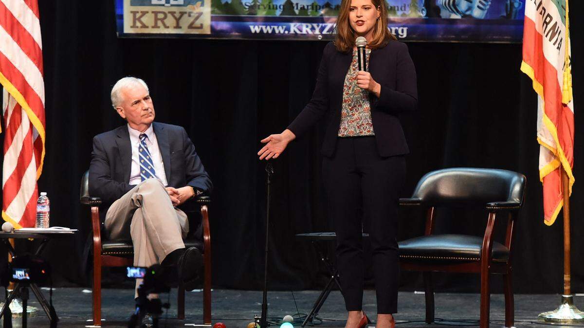 Democrat Jessica Morse debates GOP Rep. Tom McClintock at Mariposa High School on Sept. 23. The Fourth Congressional District is the highest profile of Sacramento-area U.S. House races.