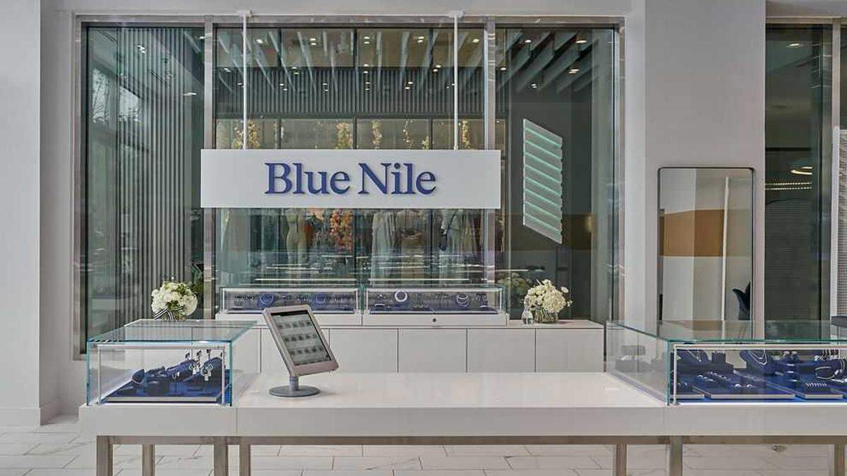 A Blue Nile retail store in Glendale, Calif., is seen in an undated photo. The upscale jeweler, known for its online presence, is opening a new store in the Roseville Galleria.