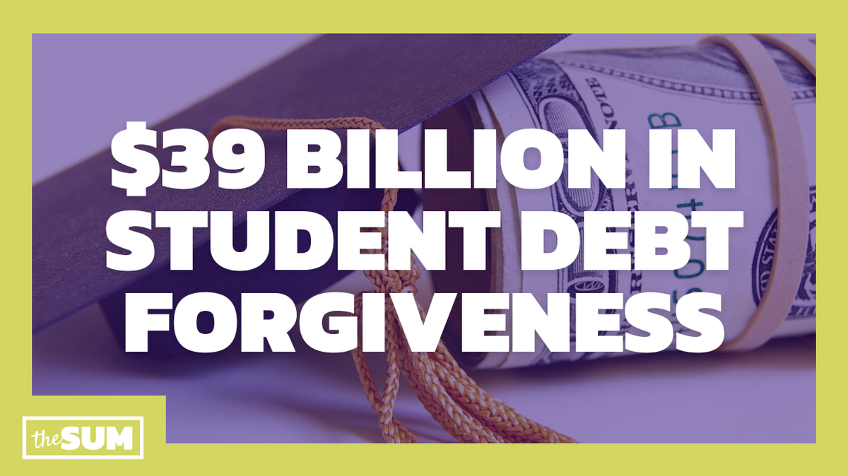 $39 billion in student debt forgiveness