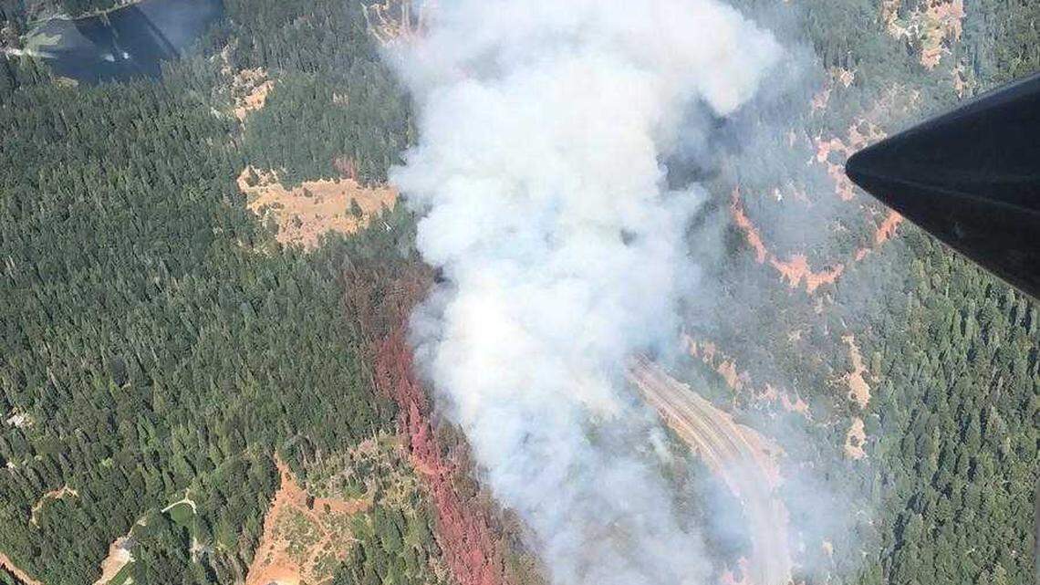 The Dutch Fire, as Wednesday evening Sept. 13, 2022, had burned 30 acres in Placer County near Dutch Flat, Calif.