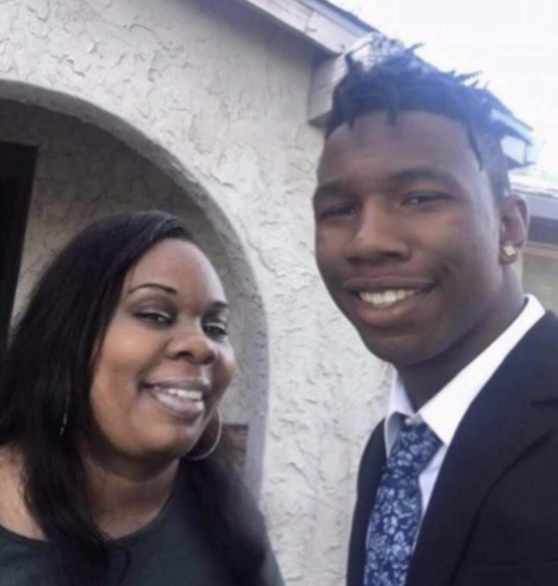 The author and her son, Lamont Meyers.