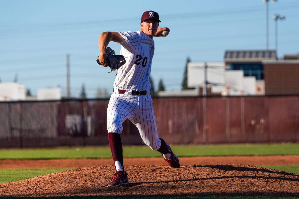 Woodcreek senior Braeden Sloan struck out six with multiple MLB scouts in attendance in his team’s 6-4 win over No. 3 Granite Bay on March 10, 2022.