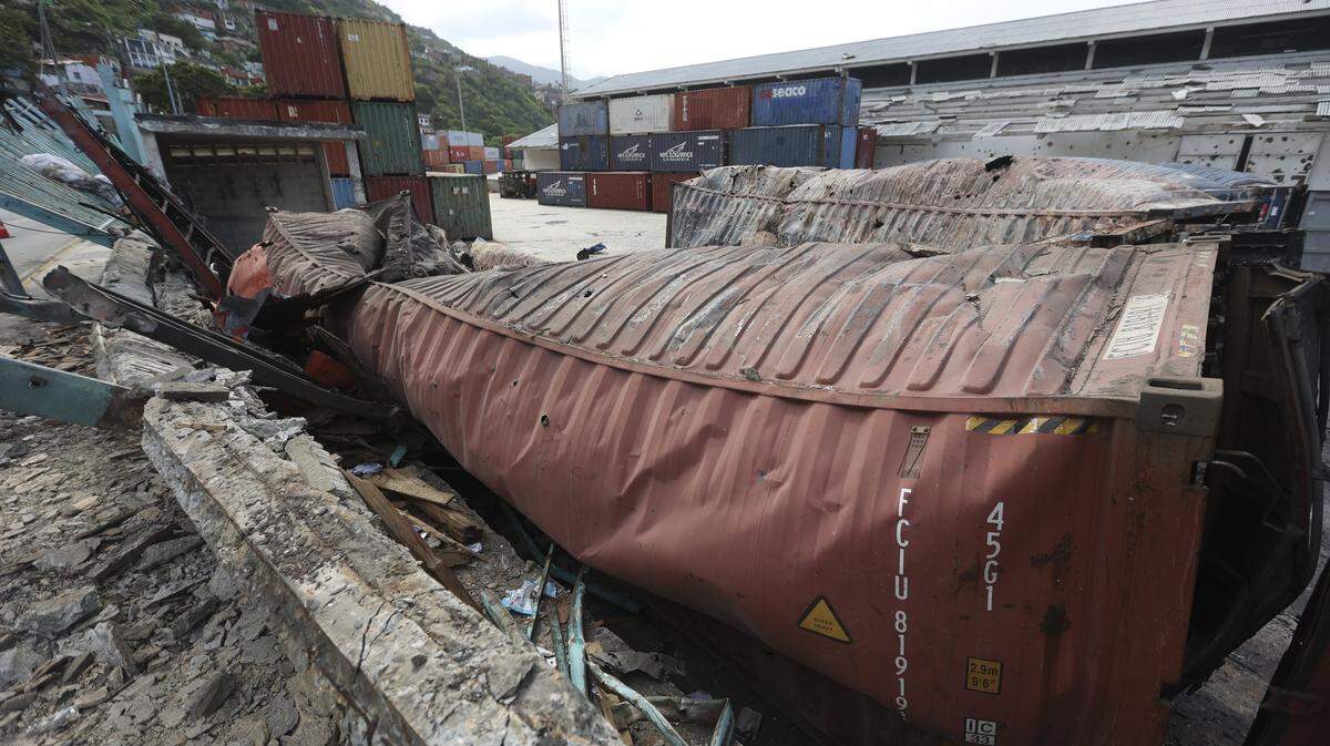 Picture showing damages to the port of La Guaira, Venezuela, after a U.S. military operation that led to the capture of President Nicolas Maduro, on Saturday.