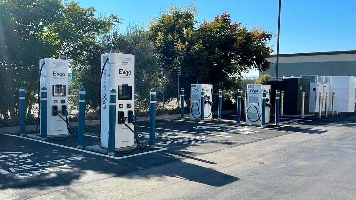 EVgo public fast charging station in California.