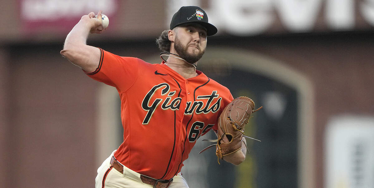 San Francisco Giants pitcher Landen Roupp wrote a Bible verse on his hat June 12.