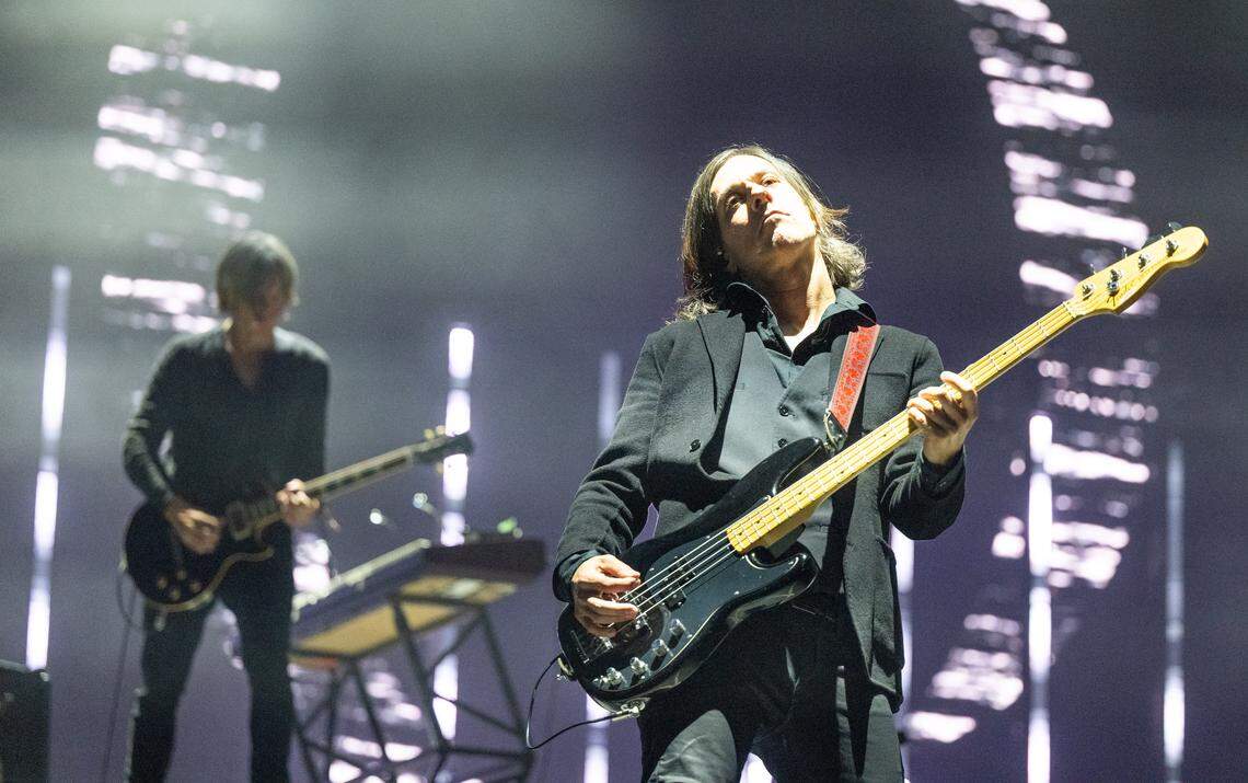 A Perfect Circle performs during the Aftershock festival on Friday, Oct. 3, 2025, in Discovery Park in Sacramento.  