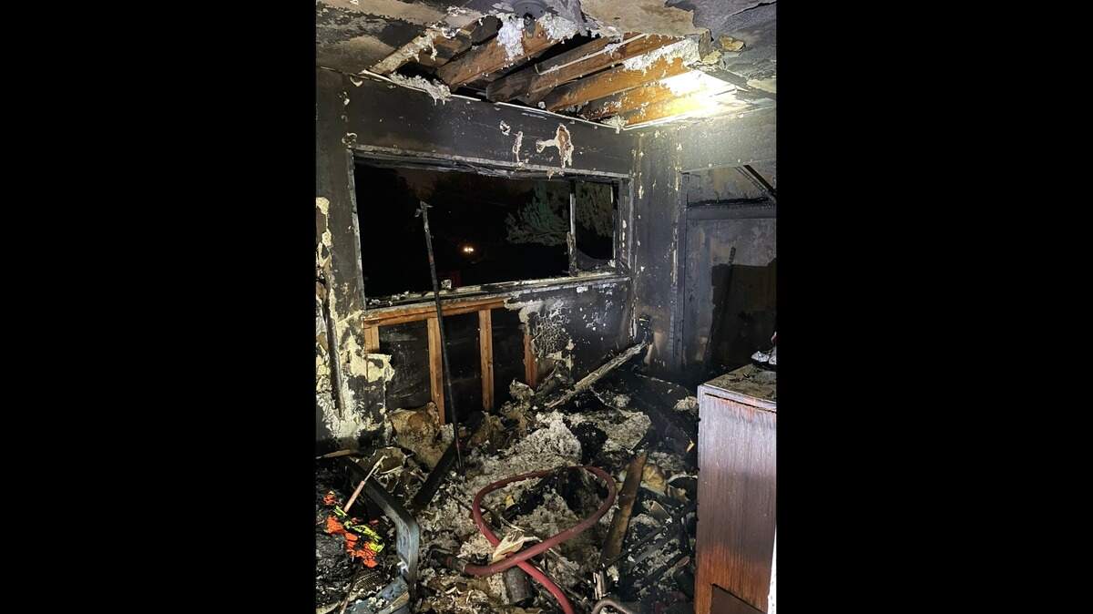 A fire at a two-story home on Green Creek Way in Citrus Heights, California, led to one elderly person being taken to a hospital early Friday, November 19, 2021.