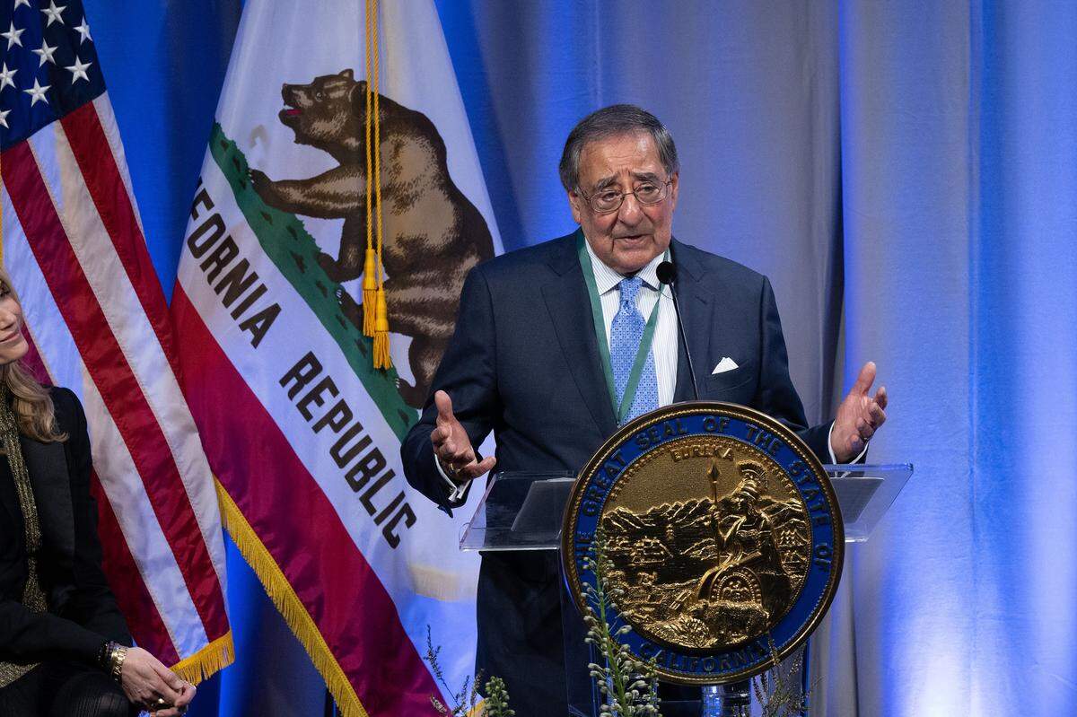 Former U.S. Secretary of Defense Leon E. Panetta speaks after being inducted into the California Hall of Fame on Tuesday, Feb. 6, 2024, at the California Museum in Sacramento.