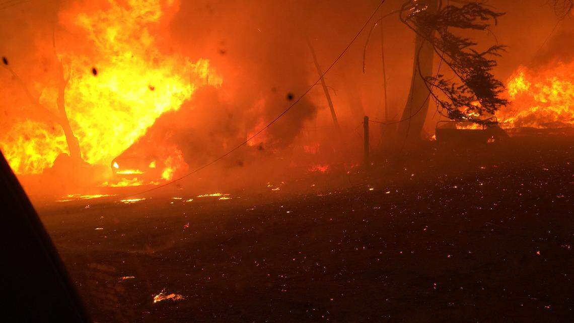 As he evacuated hospital patients from Paradise in his personal car in November, Darrel Wilken captured images of the Camp Fire incinerating the city as he traveled at low speeds in bumper-to-bumper traffic.
