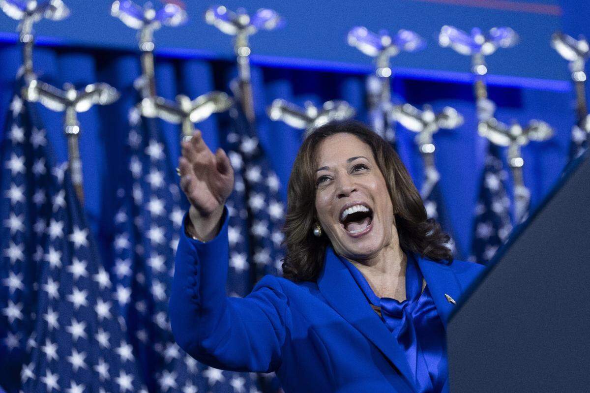 United States Vice President Kamala Harris makes remarks at a political event held by abortion-rights groups in Washington, D.C. on June 23.