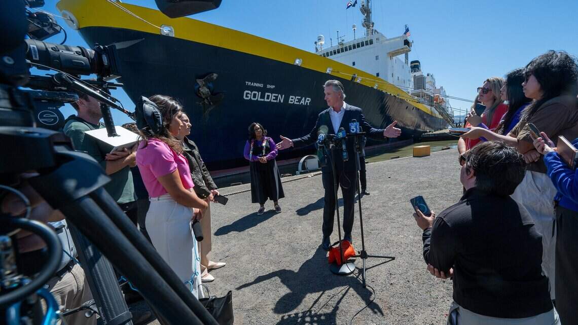 Gov. Gavin Newsom laments Solano County shipyard vote, pushes future projects