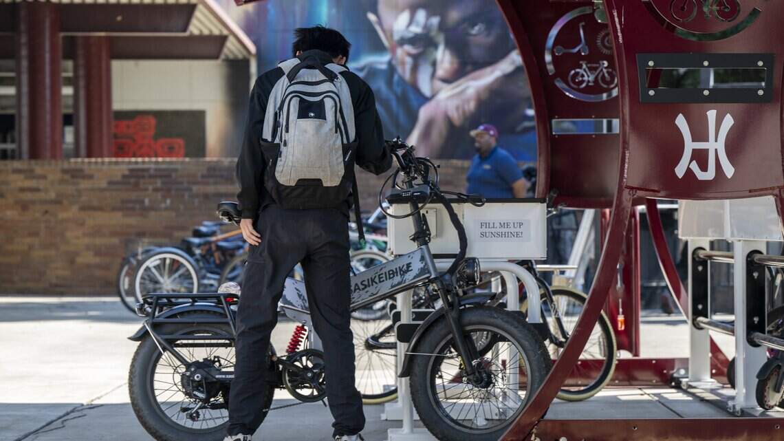 Hiram Johnson High School gets new e-bike rack, charger to address rising use