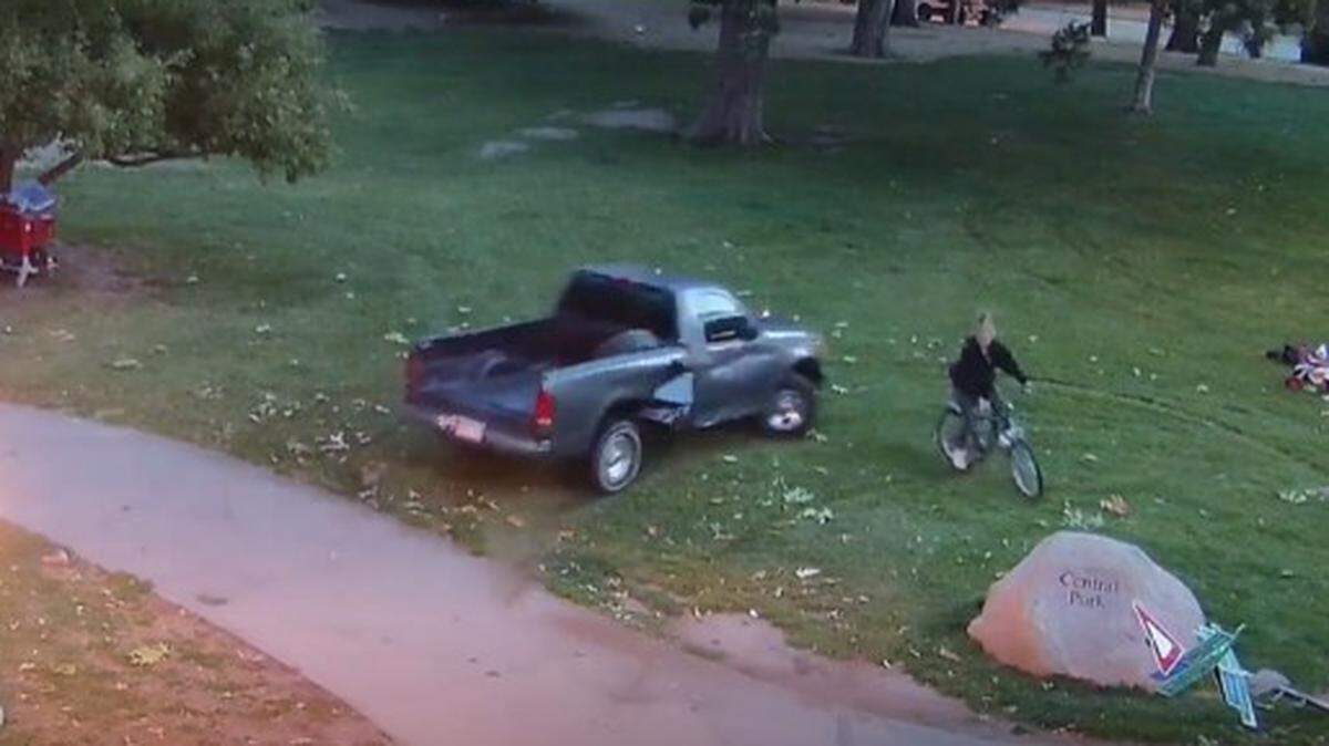 A driver in a pickup truck careened through a Boulder park, narrowly missing numerous parkgoers, Colorado police say.