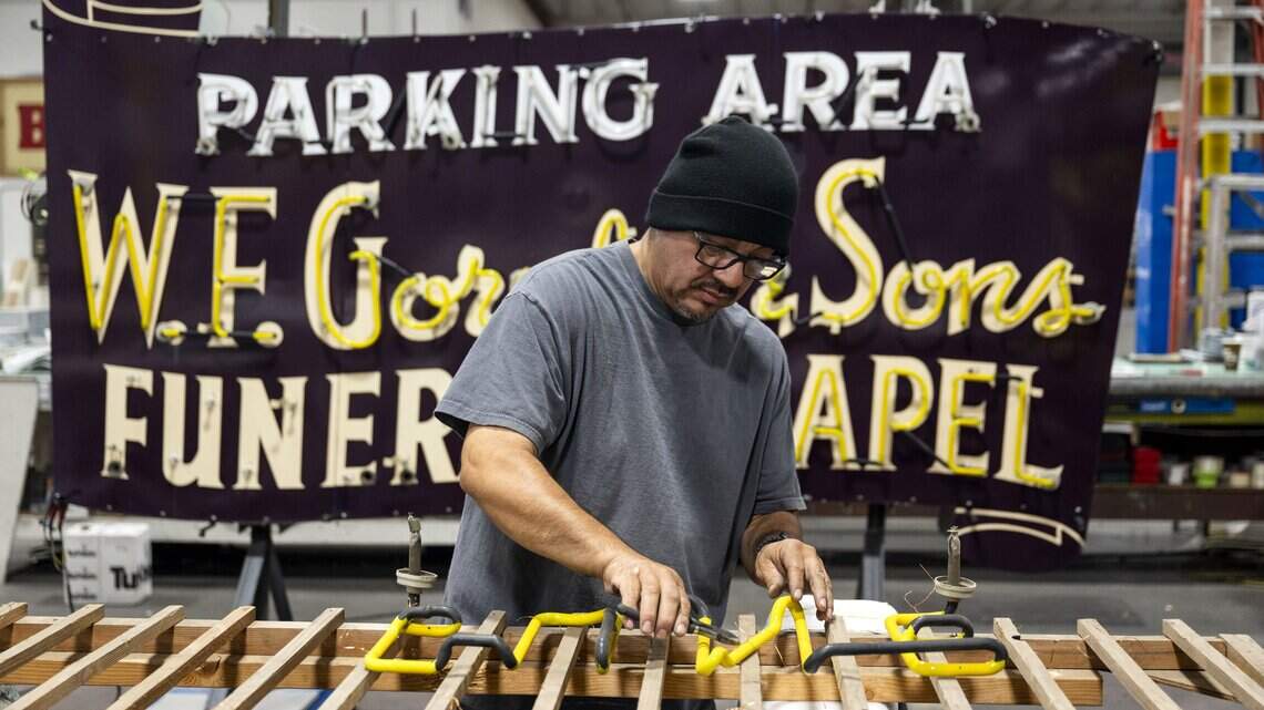 W.F. Gormley & Sons has a date to hoist its iconic neon sign at its new Land Park home
