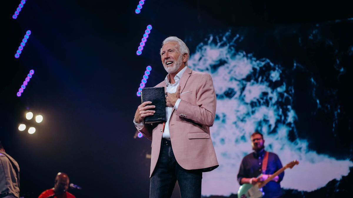 Pastor Greg Fairrington gives a sermon at Destiny Christian Church in Rocklin. Fairrington gained national attention during the early stages of the COVID-19 pandemic, when he refused to adhere to Gov. Gavin Newsom’s public health mandates.