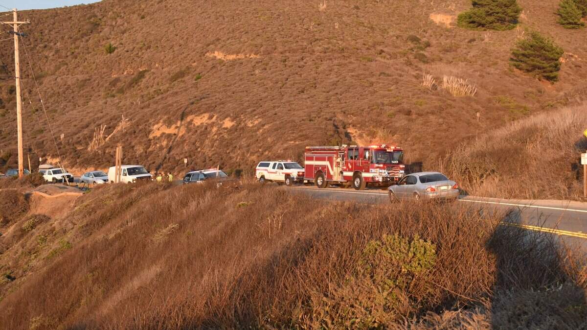A man died driving over a cliff on Highway 1 in San Mateo County, Cal Fire said. A hiker saw the cyclist go over the cliff south of Devil’s Slide.