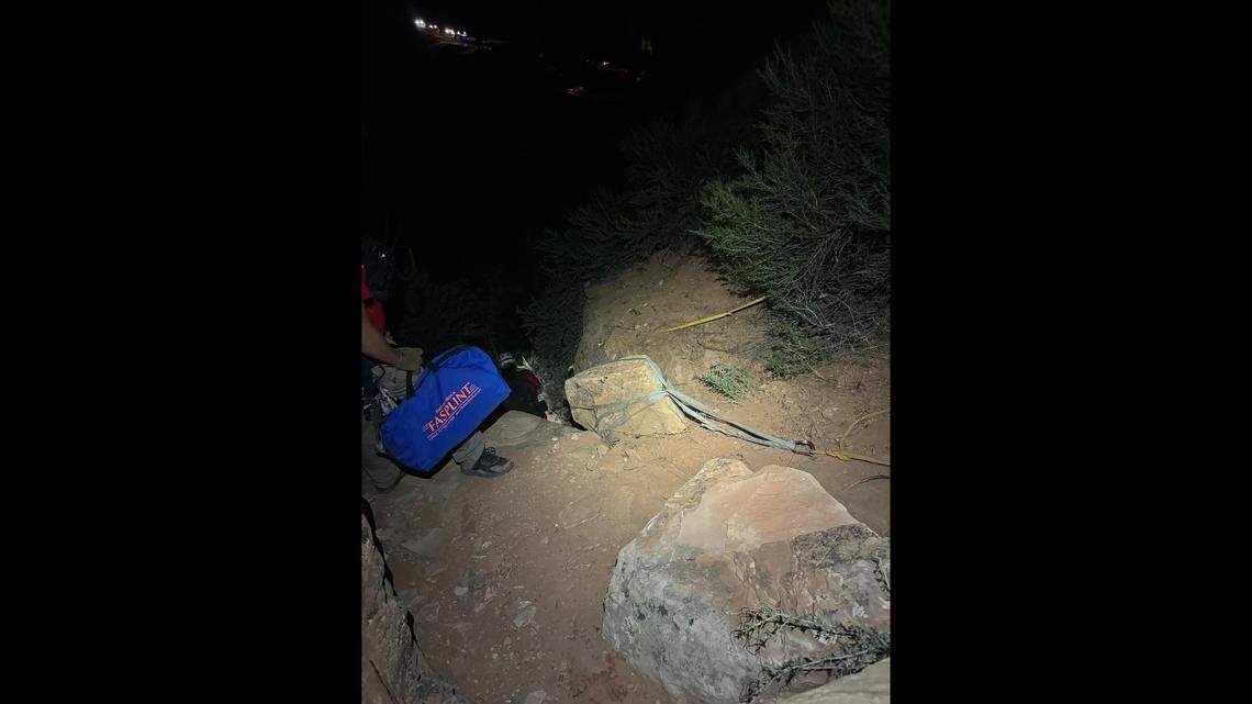 A 16-year-old needed rescue after a falling boulder broke his leg along a Utah hiking trail, officials say.