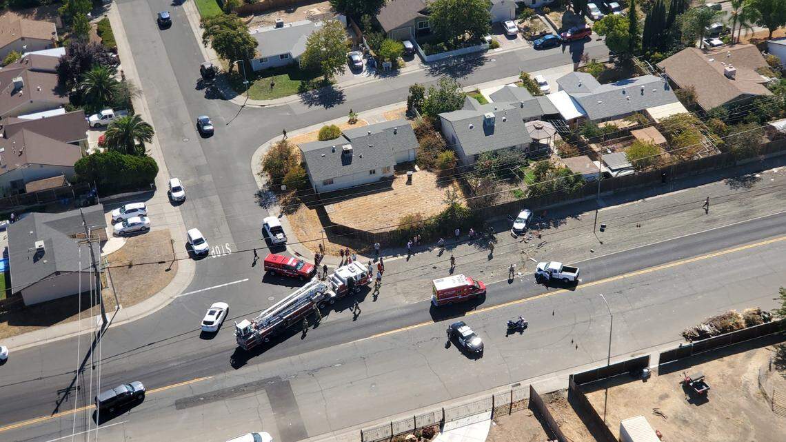 Metro Fire was on the scene of a crash at Elverta Road and Dominion Way on Sunday, September 26, 2021.