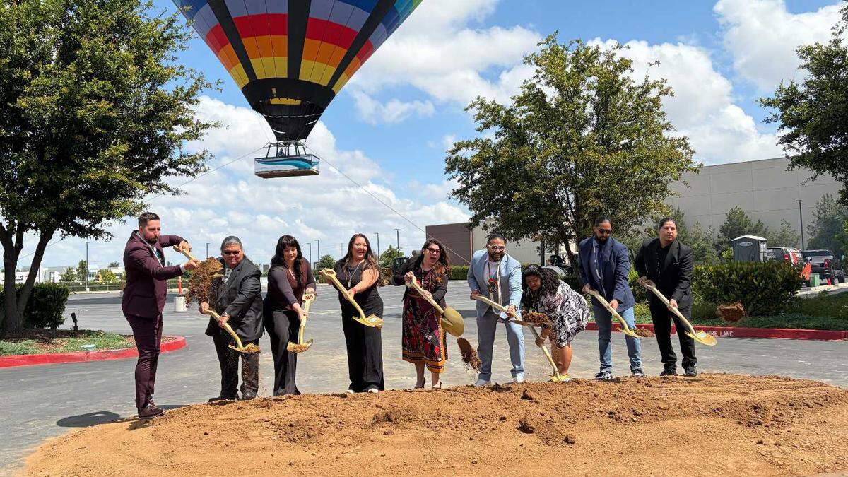 Wilton Rancheria tribal leaders break ground on Sky River Casino's new hotel on Monday, April 27, 2026. The hotel and resort is scheduled to open in late 2027 or early 2028.