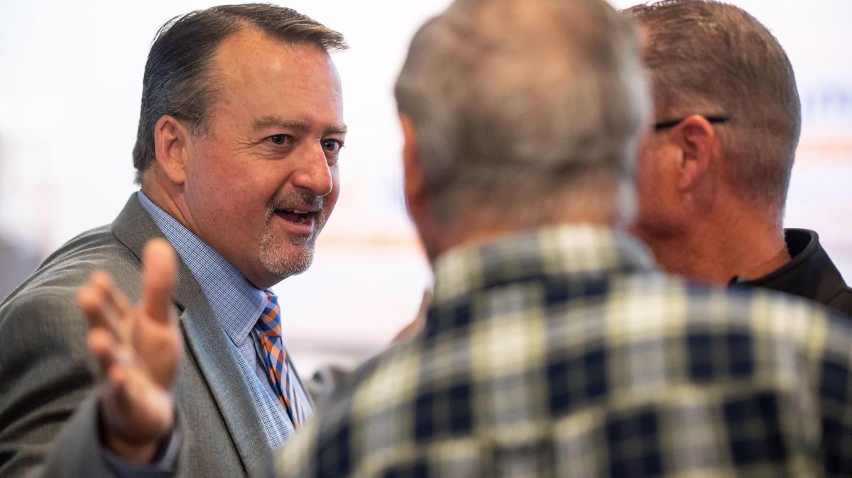 Pat Hume gathers with his Sacramento County Board of Supervisors campaign supporters and staff at campaign offices in Elk Grove on Election Day late Tuesday, Nov. 8, 2022, to await the results of his race. Jaclyn Moreno ran against Hume for the District 5 seat.