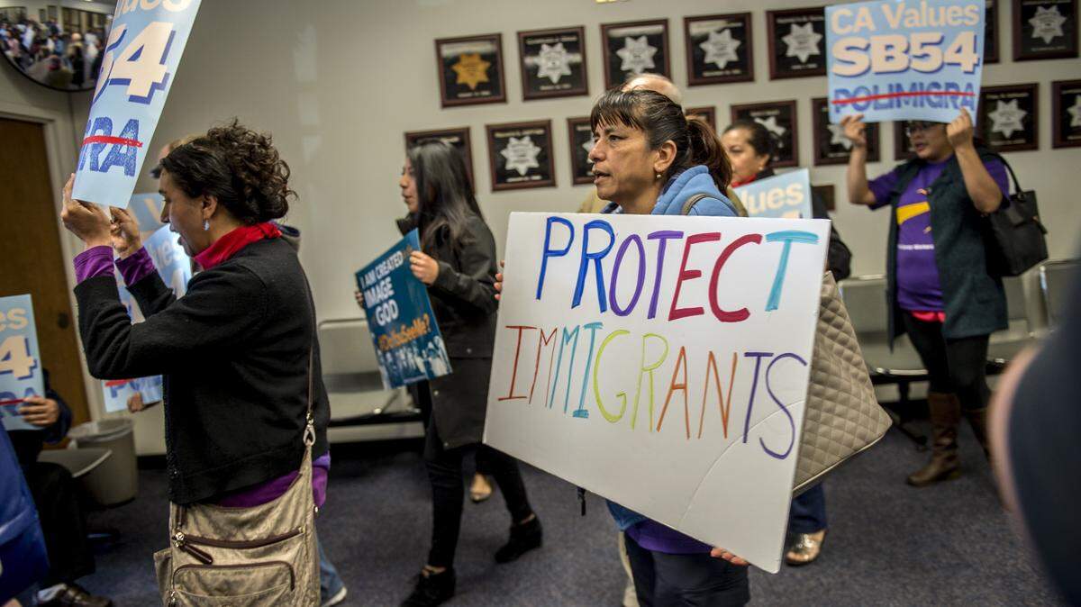 Activists deliver a public records request to the Sacramento Sheriff’s Department about the contract with U.S. Immigration and Customs Enforcement in March 2017.