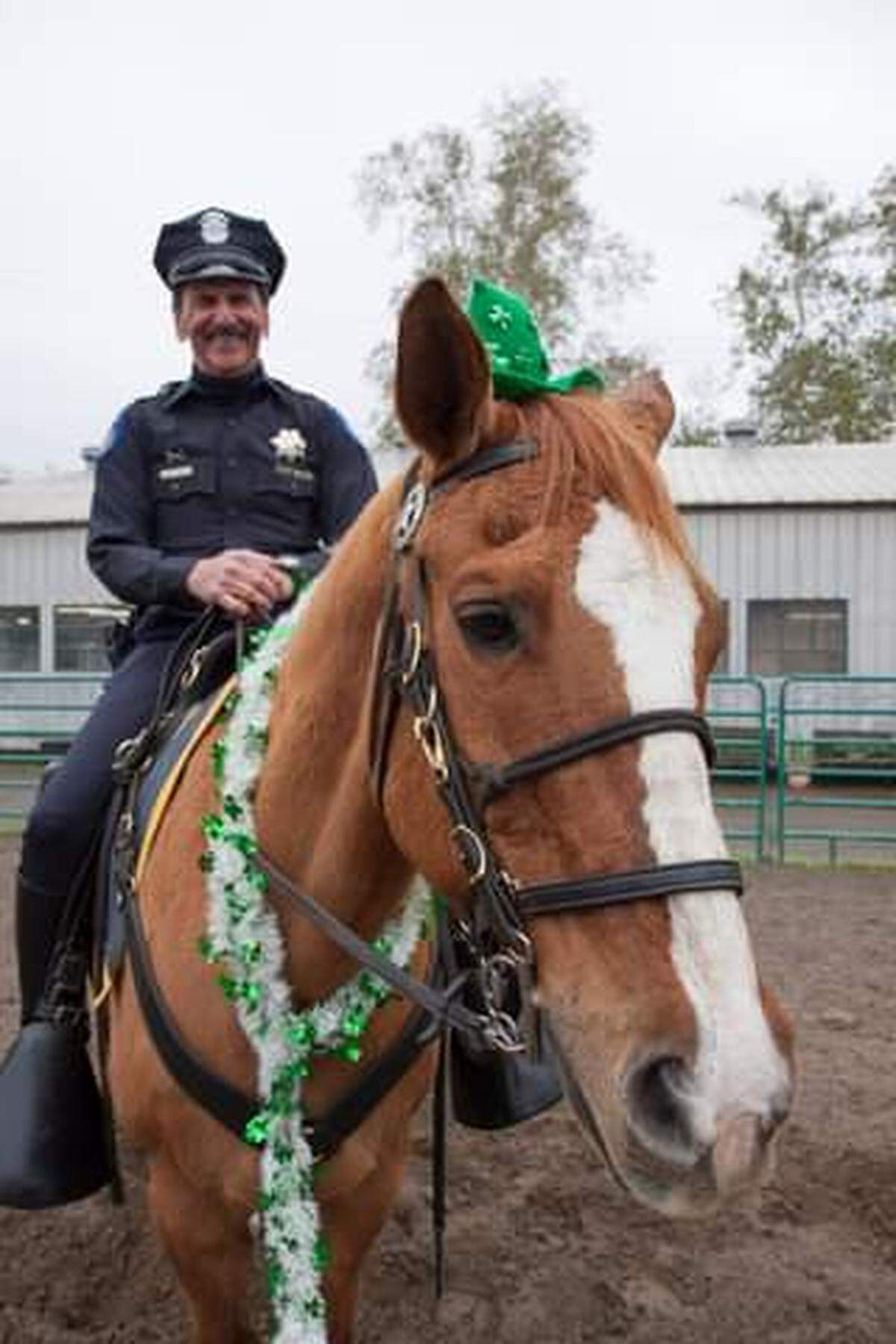 Retired Sacramento police Officer William “Billy” Lyons rides a horse at the police barn near Miller Park that is named in his honor. Lyons died in Sacramento on Feb. 5.