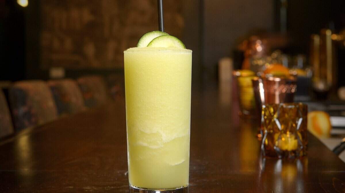 Raley’s offers a mix for the White Linen cocktail (shown here in a local bar’s “slush” version). All you need to do is add the alcohol.