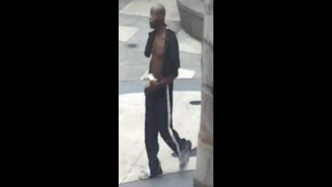 A man accused of attacking a 76-year-old man waiting for a ride in Los Angeles, California, with fists and an electric scooter June 13 has been arrested after police circulated security camera photos of him, above.