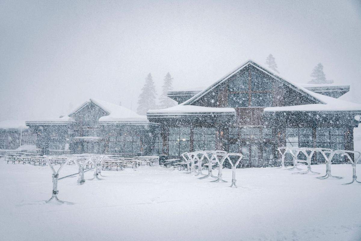 The Main Lodge at Sugar Bowl Resort was covered in snow on Thursday, Feb. 13, 2025 amid winter storms. Season passes for Sugar Bowl’s 2026-2027 season will go up in price May 1, 2026.
