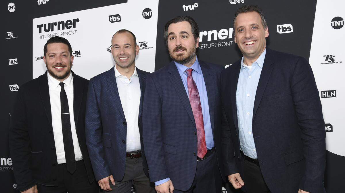 “Impractical Jokers” Sal Vulcano, left, James Murray, Brian Quinn and Joe Gatto attend the Turner Network 2016 Upfronts at Nick & Stef’s Steakhouse on Wednesday, May 18, 2016, in New York. (Photo by Evan Agostini/Invision/AP)