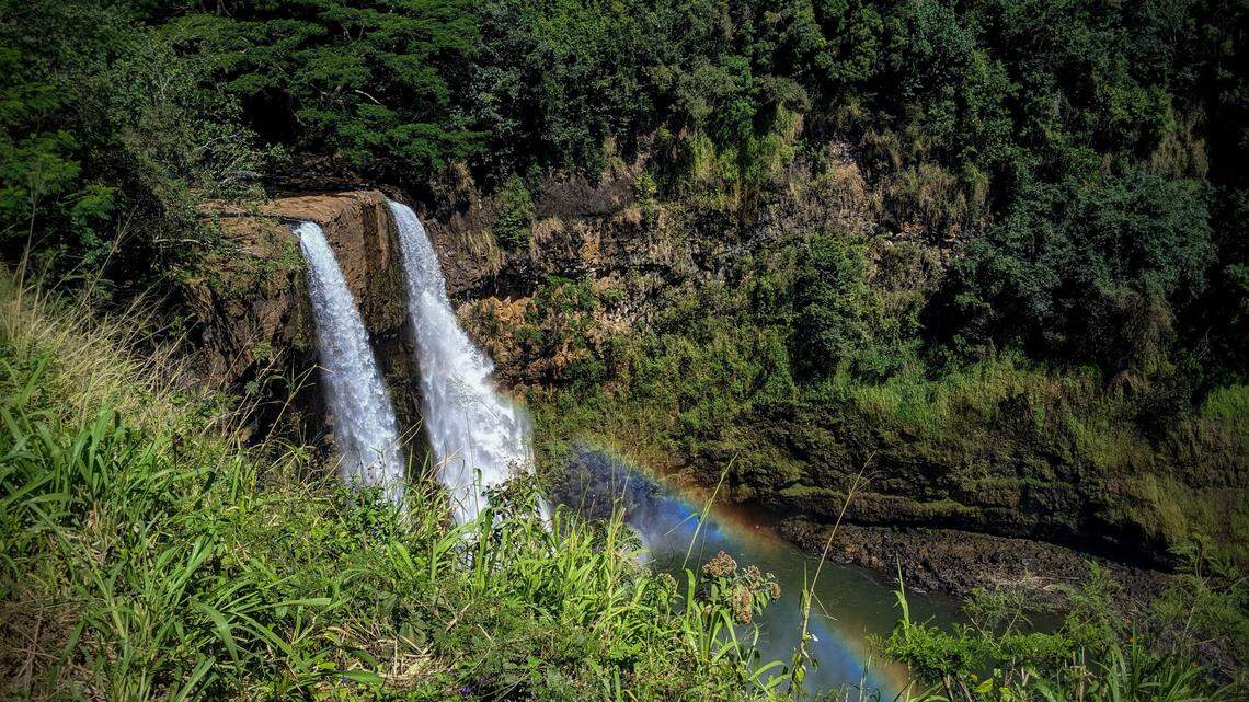 A 28-year-old woman was found dead at the bottom of Wailua Falls in Hawaii, officials said.