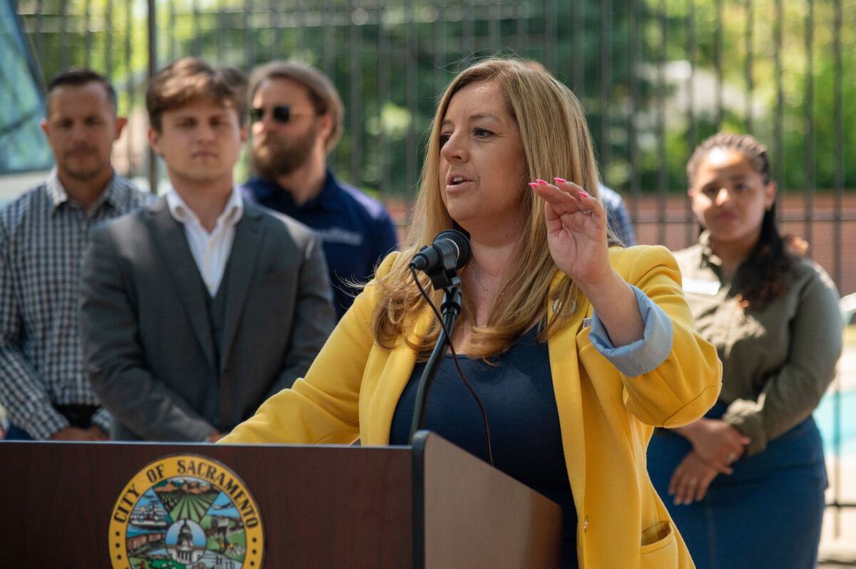 California state Sen. Angelique Ashby announces opening of McClatchy Park Pool in Sacramento on June 21, 2024. Ashby on Wednesday unveiled a bill that would create a new regional housing and homelessness agency that would replace the role of existing homeless nonprofits.